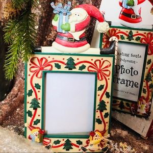 Skating Santa photo frame